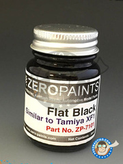 Zero Paints: Paint - Flat black - Similar to Tamiya XF-1 - 30ml - for airbrush
